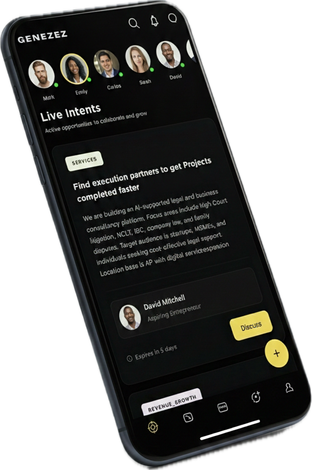 GENEZEZ Live Intents Interface